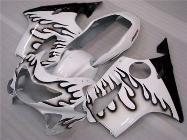 Weiß & Schwarz Flamme 99-00 CBR600 F4 Motorrad Verkleidung