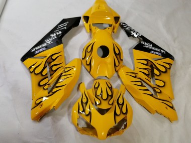 Benutzerdefiniertes Gelb Flame 12-16 CBR1000RR Motorrad Verkleidung