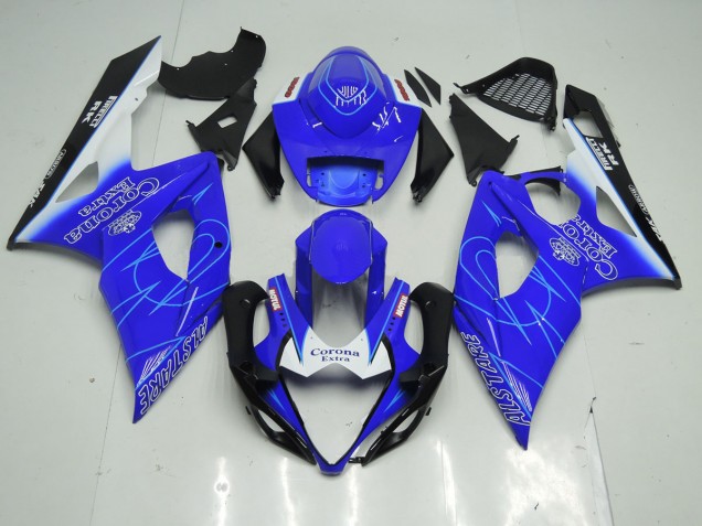 Blau & Weiß Corona 05-06 GSXR 1000 Motorrad Verkleidung