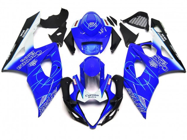 Blau & Weiß Corona Stil 05-06 GSXR 1000 Motorrad Verkleidung