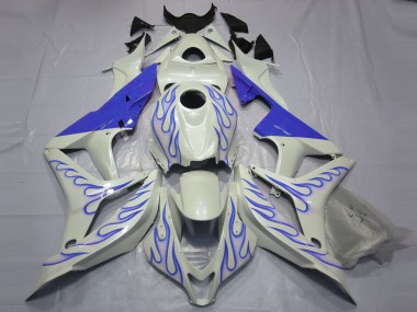 Blau Flame Auf Weiß 07-08 CBR600RR Motorrad Verkleidung