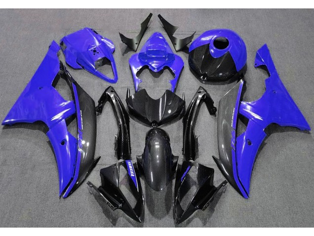 Blau Glänzend & Kohlefaser 08-16 R6 Motorrad Verkleidung