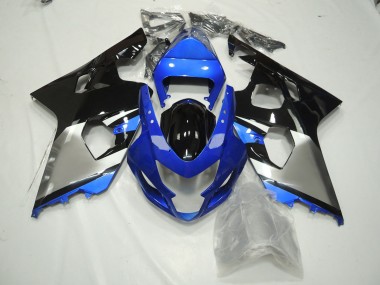 Blau Schwarz & Silber 04-05 GSXR 600-750 Motorrad Verkleidung