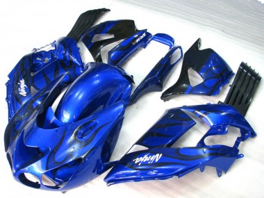 Blaue Flamme 06-11 ZX14R Motorrad Verkleidung