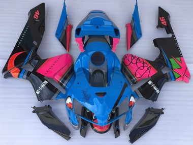 Blauer Hai & Rosa 05-06 CBR600RR Motorrad Verkleidung
