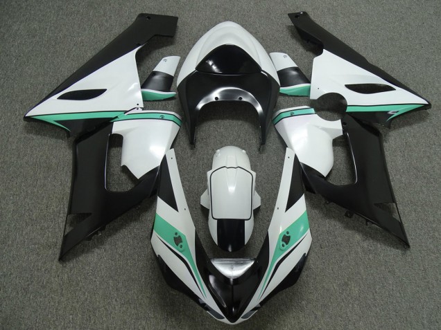 Blaugrün Weiß & Schwarz 05-06 ZX6R Motorrad Verkleidung