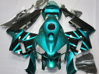 Blaugrünes & Glänzendes Schwarzes Design 05-06 CBR600RR Motorrad Verkleidung
