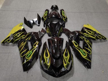 Gelb Flamme 06-11 ZX14R Motorrad Verkleidung