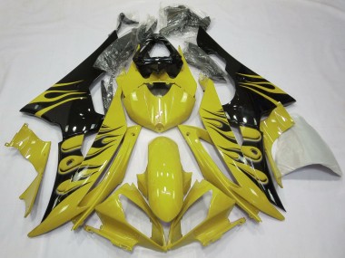 Gelber Flamme-Stil 08-16 R6 Motorrad Verkleidung