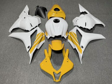 Gelber & Weißer Seitenstreifen 09-12 CBR600RR Motorrad Verkleidung