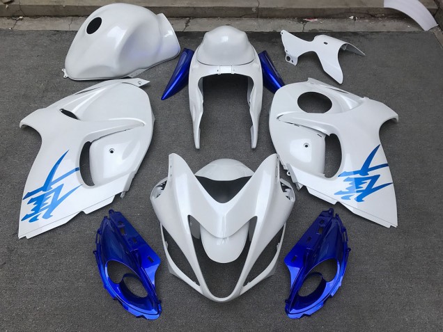 Glänzend Weiß & Blau 08-20 GSXR 1300 Motorrad Verkleidung