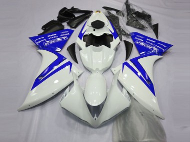 Glänzend Weiß & Blau 12-14 R1 Motorrad Verkleidung