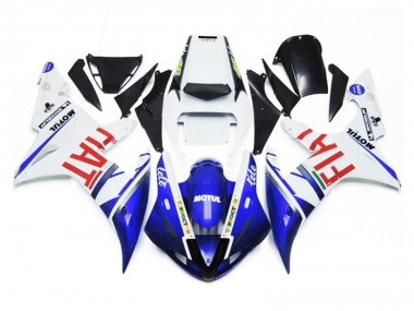 Glänzend Weiß & Blau Fiat 02-03 R1 Motorrad Verkleidung