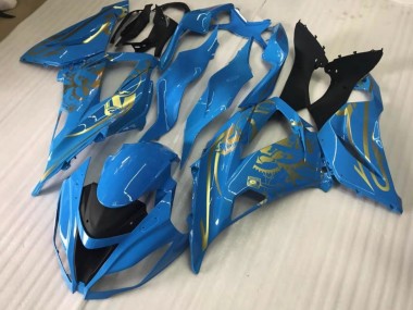 Glänzend Blau Mit Gold 16-19 ZX10R Motorrad Verkleidung