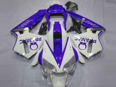 Glänzend Weiß & Blau Pramac 03-04 CBR600RR Motorrad Verkleidung