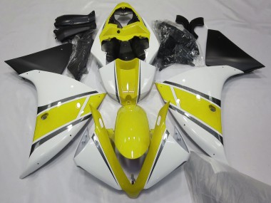 Glänzend Weiß & Gelb 09-11 R1 Motorrad Verkleidung