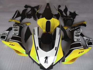 Glänzend Gelb & Weiß 15-19 R1 Motorrad Verkleidung