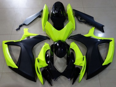 Glänzend Gelb & Schwarz 06-07 GSXR 600-750 Motorrad Verkleidung