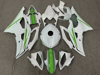 Glänzend Weiß & Grün 08-16 R6 Motorrad Verkleidung
