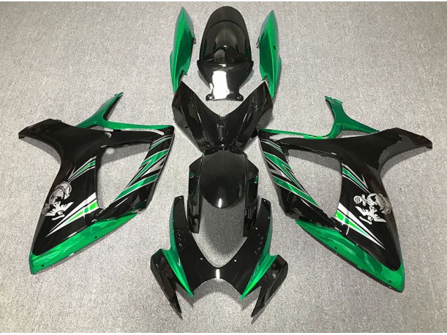 Glänzend Grün & Schwarz Design 06-07 GSXR 600-750 Motorrad Verkleidung