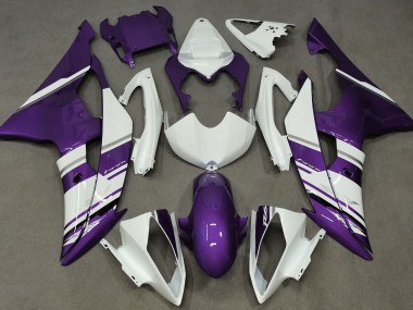 Glänzend Weiß & Lila OEM-Stil 08-16 R6 Motorrad Verkleidung