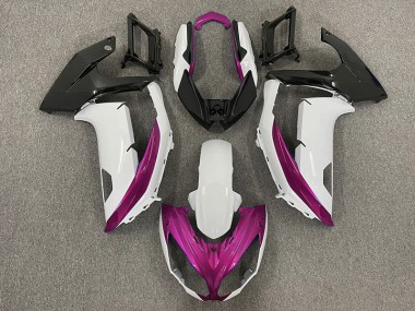 Glänzend Weiß & Magenta 12-16 Ninja 650R Motorrad Verkleidung