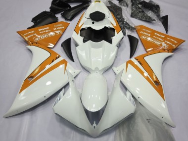 Glänzend Weiß & Orange 12-14 R1 Motorrad Verkleidung