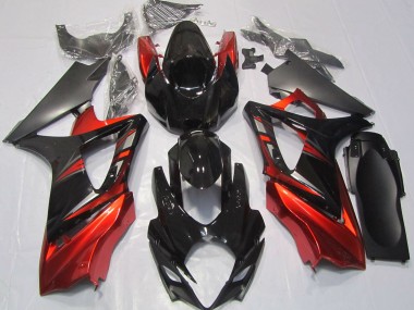 Glänzend Schwarz & Rot 07-08 GSXR 1000 Motorrad Verkleidung