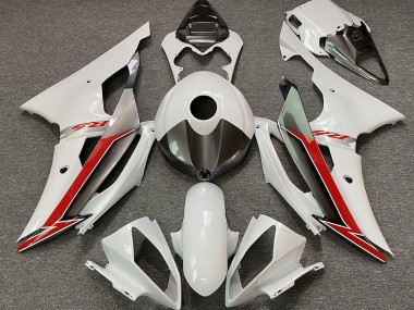 Glänzend Weiß Silber & Rot 08-16 R6 Motorrad Verkleidung