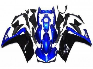 Glänzendes Schwarz & Blau 15-18 R3 Motorrad Verkleidung
