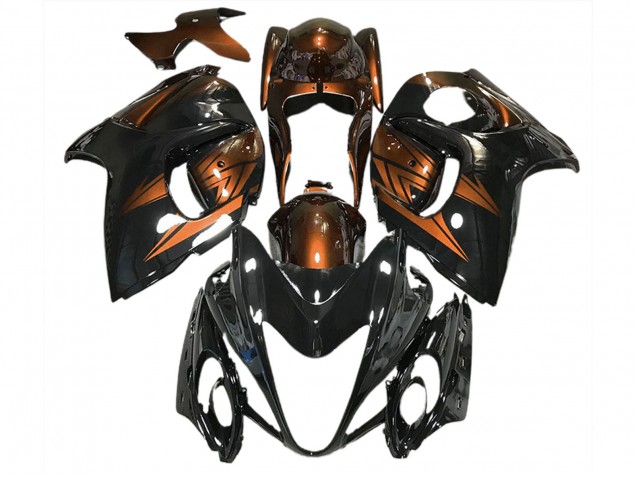Glänzendes Schwarz & Dunkelorange 08-20 GSXR 1300 Motorrad Verkleidung