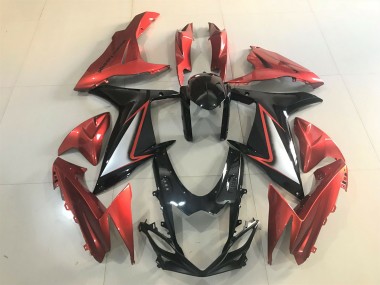 Glänzendes Schwarz & Leuchtendes Orange 11-24 GSXR 600-750 Motorrad Verkleidung