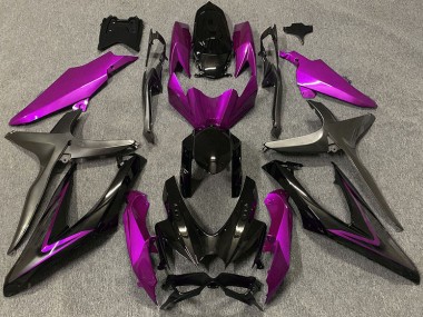 Glanzrosa & Grün R 08-10 GSXR 600-750 Motorrad Verkleidung