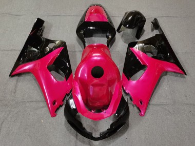 Glanzrosa & Schwarz 01-03 GSXR 600-750 Motorrad Verkleidung