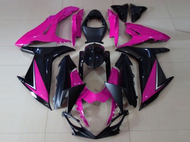 Glanzrosa & Schwarz 11-24 GSXR 600-750 Motorrad Verkleidung