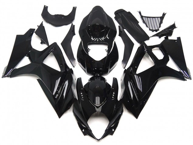 Glattes Schwarz Glänzend Stil 07-08 GSXR 1000 Motorrad Verkleidung