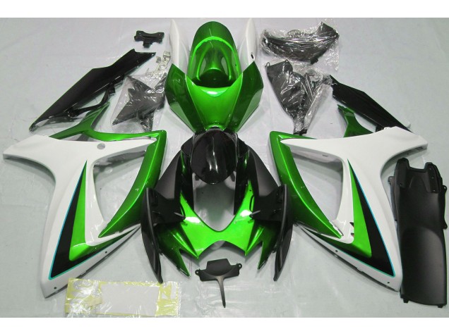 Grün-Weiß 06-07 GSXR 600-750 Motorrad Verkleidung