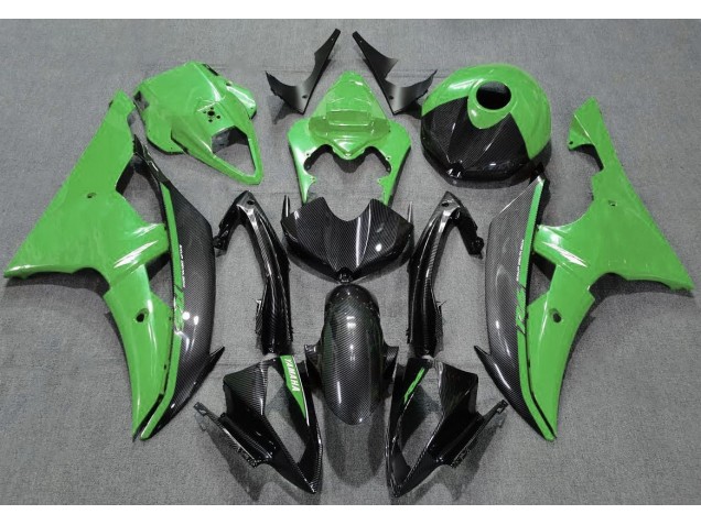 Grün Glänzend & Kohlefaser 08-16 R6 Motorrad Verkleidung