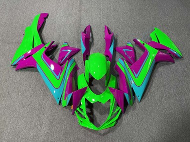 Grün Hellblau & Magenta 11-24 GSXR 600-750 Motorrad Verkleidung