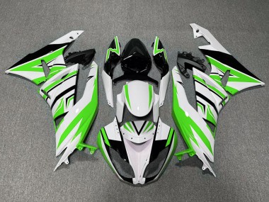 Grün-Weiß & Schwarz Zag 09-12 ZX6R Motorrad Verkleidung