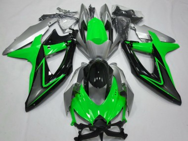 Grün & Silber 08-10 GSXR 600-750 Motorrad Verkleidung