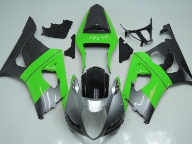 Grün-Silber & Schwarz 03-04 GSXR 1000 Motorrad Verkleidung