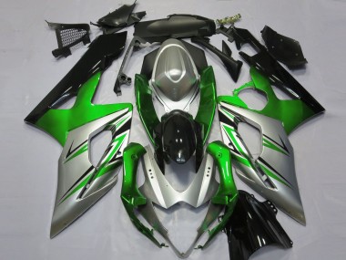 Grün-Silber & Schwarz 05-06 GSXR 1000 Motorrad Verkleidung