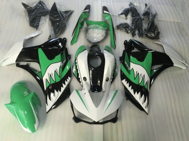 Grüner & Weißer Hai 15-18 R3 Motorrad Verkleidung