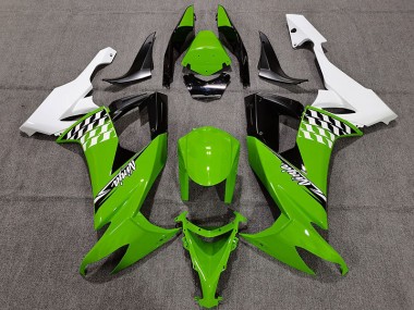 Grün-Weißes Scheck 08-10 ZX10R Motorrad Verkleidung