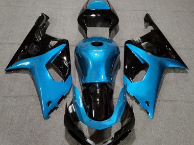 Hellblau & Schwarz Glänzend 01-03 GSXR 600-750 Motorrad Verkleidung