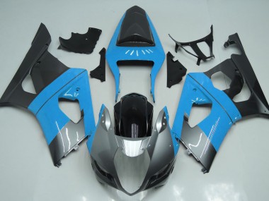 Hellblau Silber & Schwarz 03-04 GSXR 1000 Motorrad Verkleidung