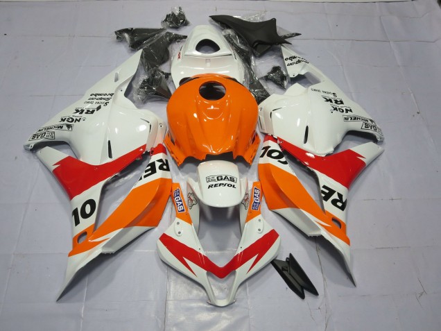 Hellorange & Weiß Repsol 09-12 CBR600RR Motorrad Verkleidung