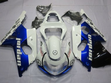 Jordan Blau & Weiß 00-02 GSXR 1000 Motorrad Verkleidung