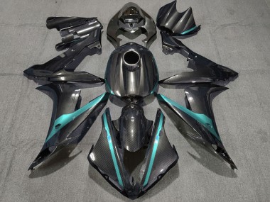 Kohlefaser Stil Mit Hellblau 04-06 R1 Motorrad Verkleidung